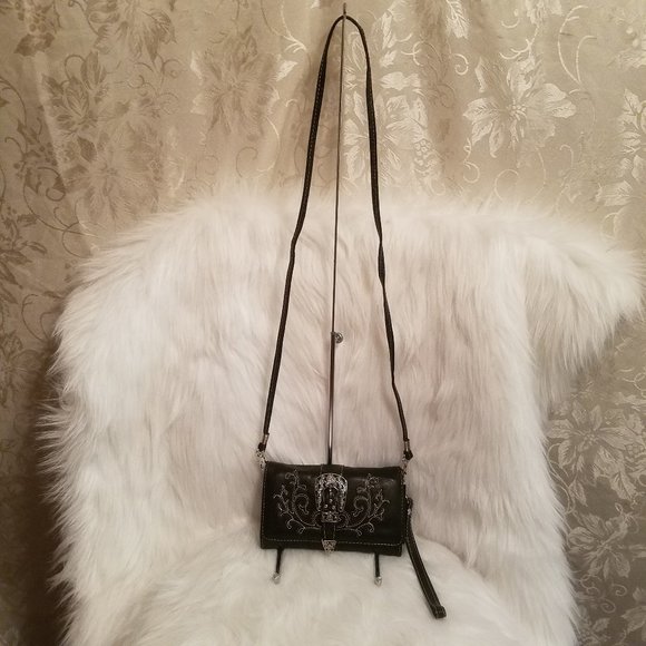 BLACK WESTERN BUCKLE WRISTLET - Picture 3 of 6